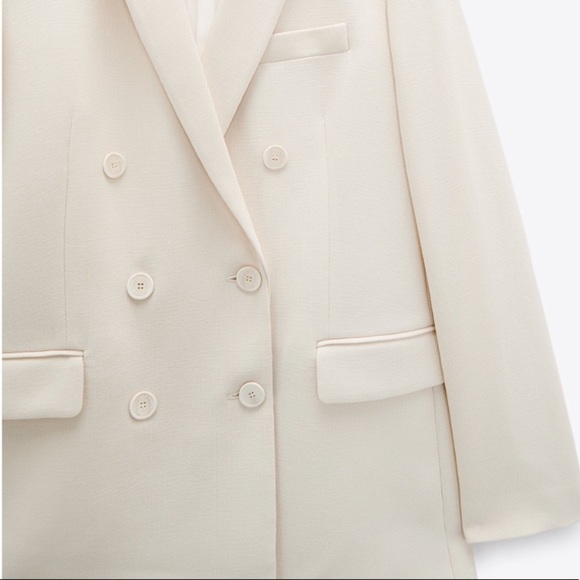 NWT Zara Straight Cut Double Breasted Blazer 🎉free shipping! - Picture 5 of 10